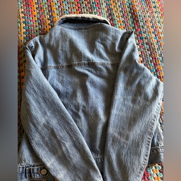 Denim Jacket with Sherpa Collar - Picture 2 of 3